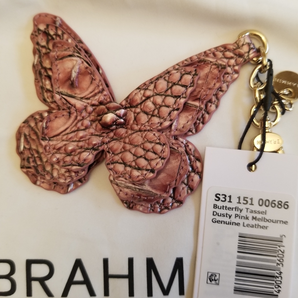 Brahmin Dusty Pink Butterfly Tassel